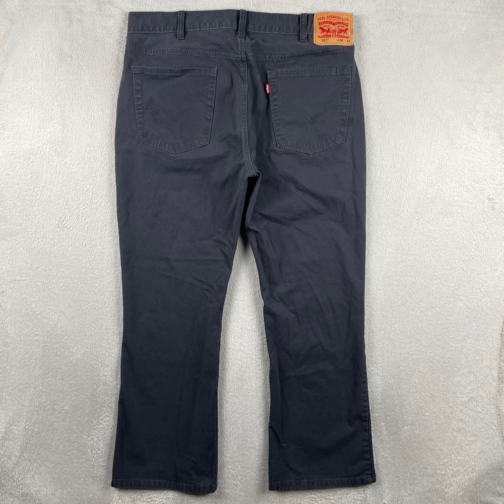 Levi's 517 Bootcut Pants Mens 36x28 Dark Gray Stretch Cotton Twill Chino